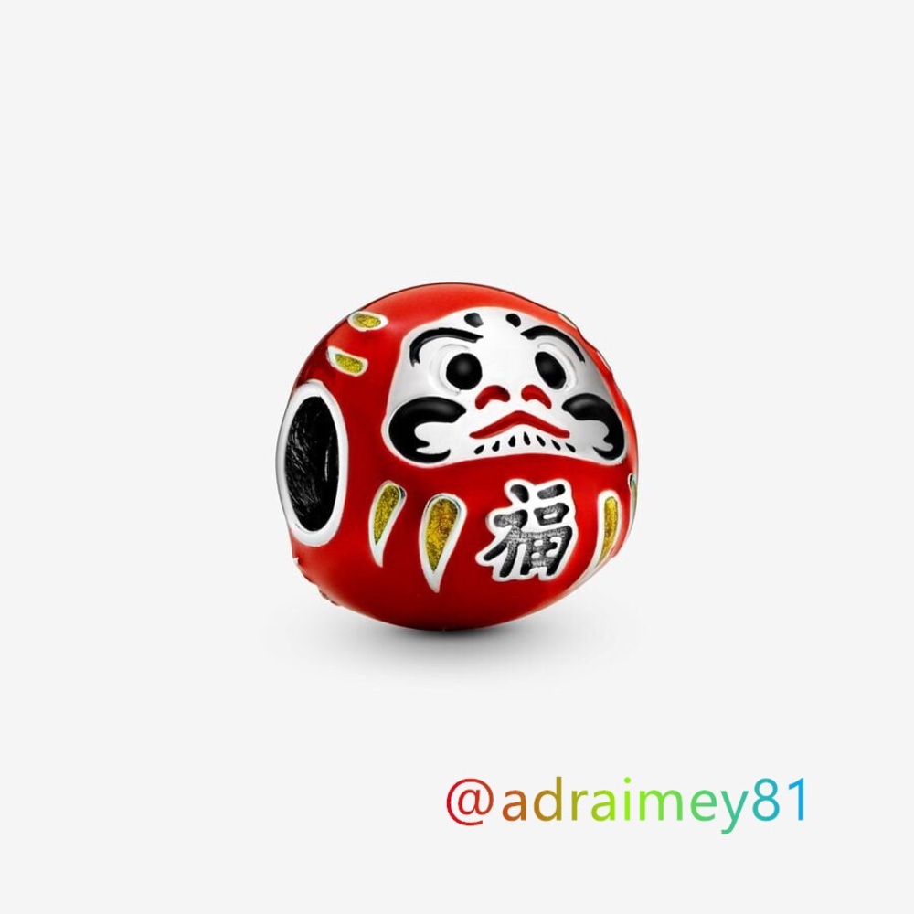 New Pandora Red Daruma Doll Charm